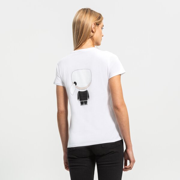 <strong>karl lagerfeld tricou ikonik karl tshirt</strong> <span>tricouri alb 210w172161100white</span> culoare Alb (210W172161100WHITE) - Femei, Îmbrăcăminte, Tricouri