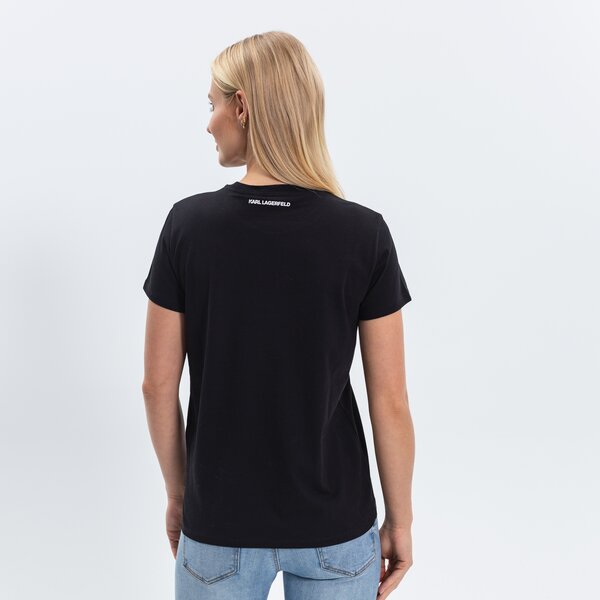 <strong>karl lagerfeld tricou ikonik mini c houpette rs tee</strong> <span>tricouri negru 216w1730999black</span> culoare Negru (216W1730999BLACK) - Femei, Îmbrăcăminte, Tricouri