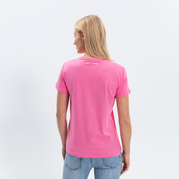 <strong>karl lagerfeld tricou ikonik art deco tricou</strong> <span>tricouri roz 216w1705510pink</span> culoare Roz (216W1705510PINK) - Femei, Îmbrăcăminte, Tricouri